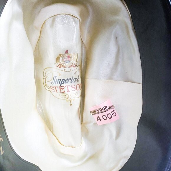 Vintage  Imperial Stetson navy Blue Wool Fedora 7 - Picture 7 of 9